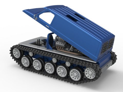 Vintage Monster tank Version 5 Scale 1 to 25 3D 프린트 모델