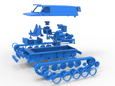Vintage Monster tank Version 5 Scale 1 to 25 3D 프린트 모델