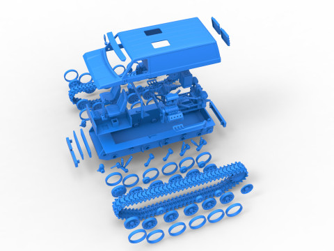 Vintage Monster tank Version 5 Scale 1 to 25 3D 프린트 모델
