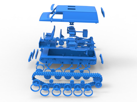 Vintage Monster tank Version 5 Scale 1 to 25 3D 프린트 모델