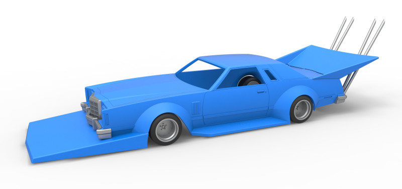 Shell and wheels Bosozoku style car Scale 1 to 25 3D 프린트 모델 .c4d .max .obj .3ds .fbx .stl .blend