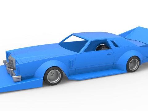 Shell and wheels Bosozoku style car Scale 1 to 25 Model do druku 3D