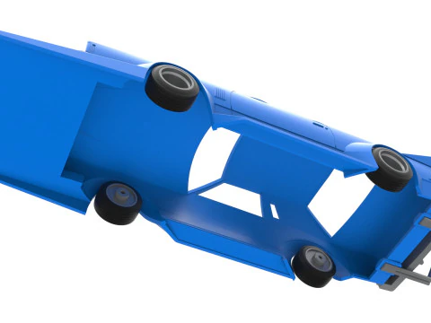 Корпус и колеса автомобиля в стиле Босозоку. Масштаб от 1 до 25. 3D Принт Модель