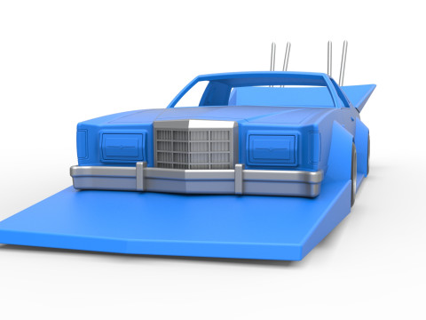 Shell and wheels Bosozoku style car Scale 1 to 25 3D 프린트 모델