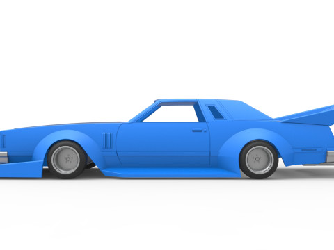 Shell and wheels Bosozoku style car Scale 1 to 25 3D 프린트 모델