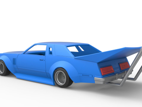 Shell and wheels Bosozoku style car Scale 1 to 25 3D 프린트 모델