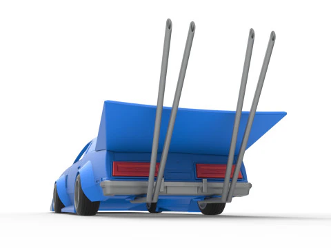 Корпус и колеса автомобиля в стиле Босозоку. Масштаб от 1 до 25. 3D Принт Модель