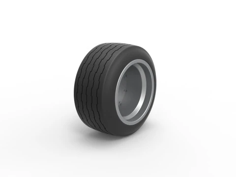 Wheel of Bosozoku style car Scale 1 to 25 3D Print Model