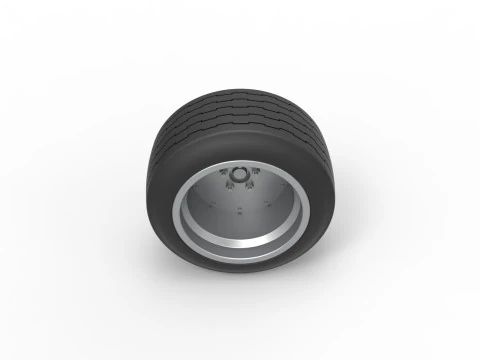 Wheel of Bosozoku style car Scale 1 to 25 3D Print Model