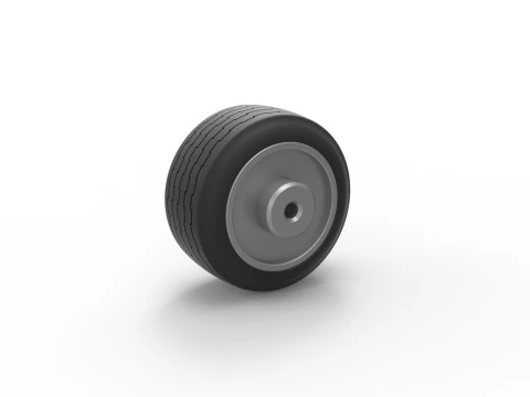 Wheel of Bosozoku style car Scale 1 to 25 3D Print Model