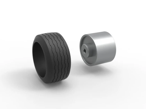 Wheel of Bosozoku style car Scale 1 to 25 3D Print Model