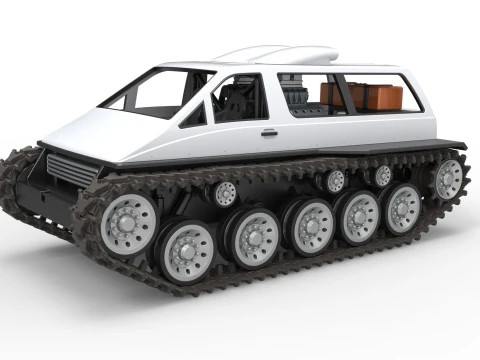 Vintage Monstertank Versie 6 Schaal 1 tot 25 3D printmodel