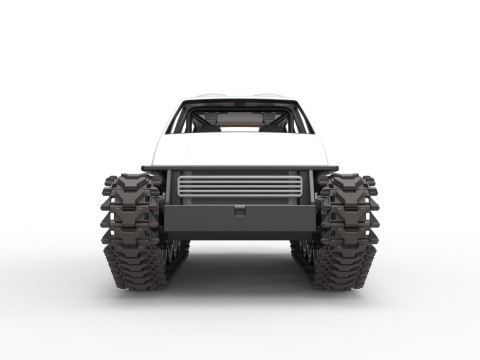 Vintage Monster tank Version 6 Scale 1 to 25 3D 프린트 모델