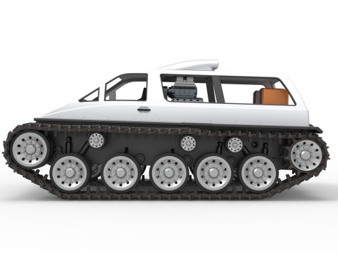 Vintage Monster tank Version 6 Scale 1 to 25 3D 프린트 모델