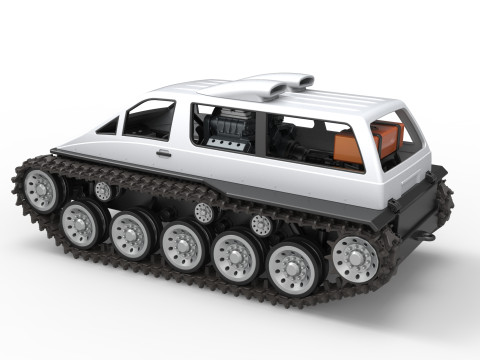 Vintage Monster tank Version 6 Scale 1 to 25 3D 프린트 모델