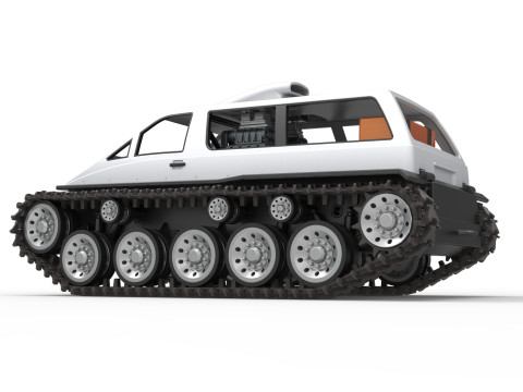 Vintage Monster tank Version 6 Scale 1 to 25 3D 프린트 모델