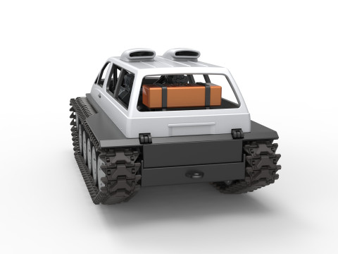 Vintage Monster tank Version 6 Scale 1 to 25 3D 프린트 모델