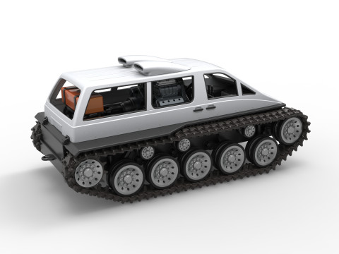 Vintage Monster tank Version 6 Scale 1 to 25 3D 프린트 모델