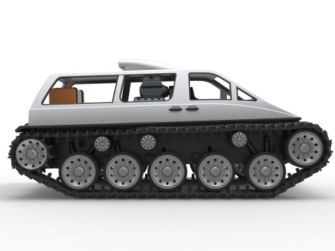 Vintage Monster tank Version 6 Scale 1 to 25 3D 프린트 모델