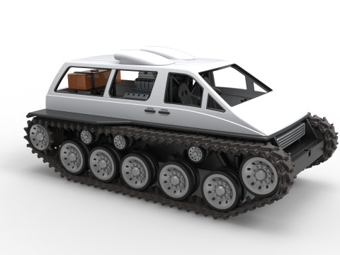 Vintage Monster tank Version 6 Scale 1 to 25 3D 프린트 모델