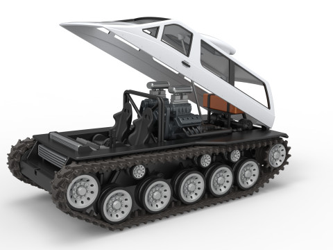Vintage Monster tank Version 6 Scale 1 to 25 3D 프린트 모델