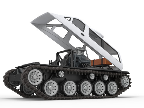 Vintage Monster tank Version 6 Scale 1 to 25 3D 프린트 모델