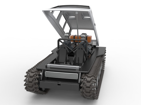 Vintage Monster tank Version 6 Scale 1 to 25 3D 프린트 모델