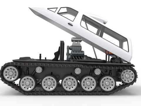 Vintage Monster tank Version 6 Scale 1 to 25 3D 프린트 모델