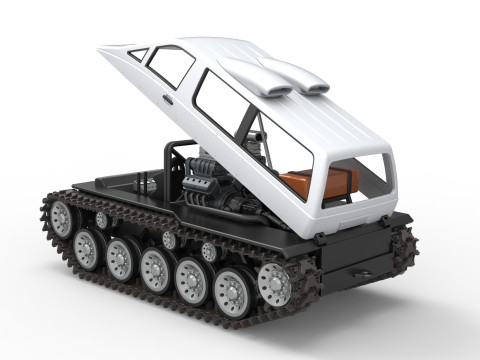 Vintage Monster tank Version 6 Scale 1 to 25 3D 프린트 모델