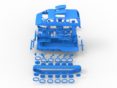 Vintage Monster tank Version 6 Scale 1 to 25 3D 프린트 모델