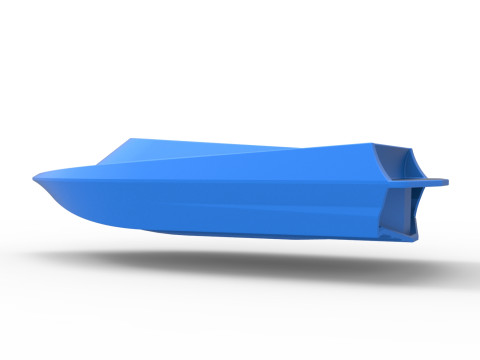 Speed boat hull Version 2 Scale 1 to 25 3D Принт Модель
