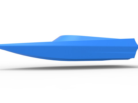 Speed boat hull Version 3 Scale 1 to 25 3D Baskı Modeli