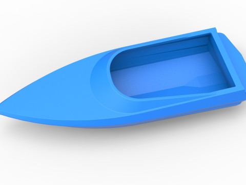 Speed boat hull Version 3 Scale 1 to 25 3D Baskı Modeli