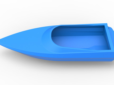 Speed boat hull Version 3 Scale 1 to 25 3D Baskı Modeli