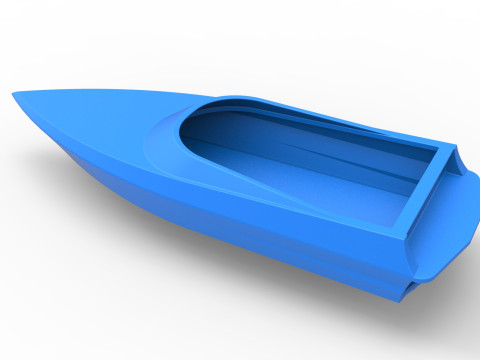 Speed boat hull Version 3 Scale 1 to 25 3D Baskı Modeli