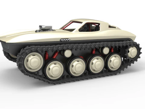 Tanque Monster Vintage Vers&atilde;o 7 Escala 1 a 25 Modelo de Impressão 3D