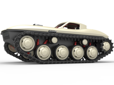 Vintage Monster tank Version 7 Scale 1 to 25 3D प्रिंट मॉडल