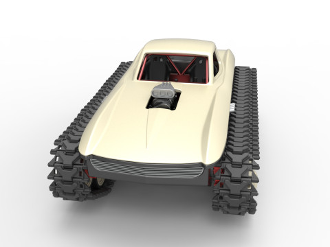 Vintage Monster tank Version 7 Scale 1 to 25 3D प्रिंट मॉडल