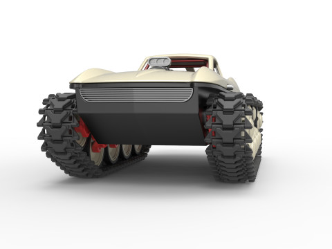 Vintage Monster tank Version 7 Scale 1 to 25 3D प्रिंट मॉडल