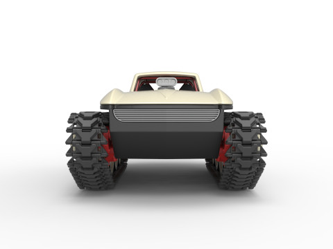 Vintage Monster tank Version 7 Scale 1 to 25 3D प्रिंट मॉडल