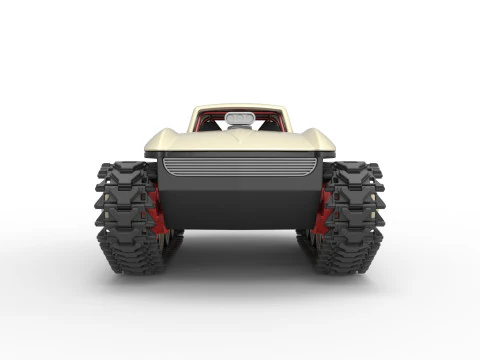 Carro armato Monster vintage versione 7 scala da 1 a 25 Modello di stampa 3D