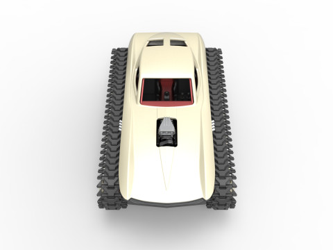 Vintage Monster tank Version 7 Scale 1 to 25 3D प्रिंट मॉडल