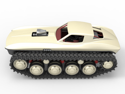 Vintage Monster tank Version 7 Scale 1 to 25 3D प्रिंट मॉडल