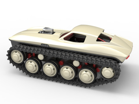 Vintage Monster tank Version 7 Scale 1 to 25 3D प्रिंट मॉडल