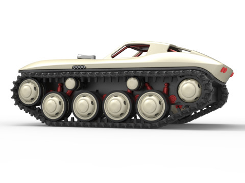Vintage Monster tank Version 7 Scale 1 to 25 3D प्रिंट मॉडल