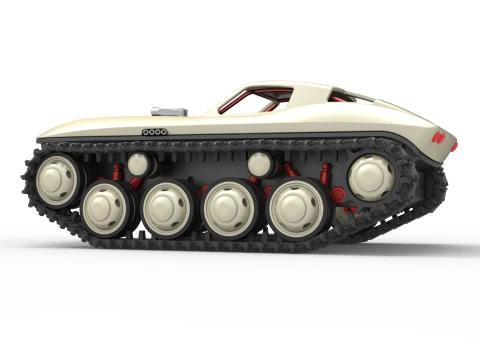 Carro armato Monster vintage versione 7 scala da 1 a 25 Modello di stampa 3D