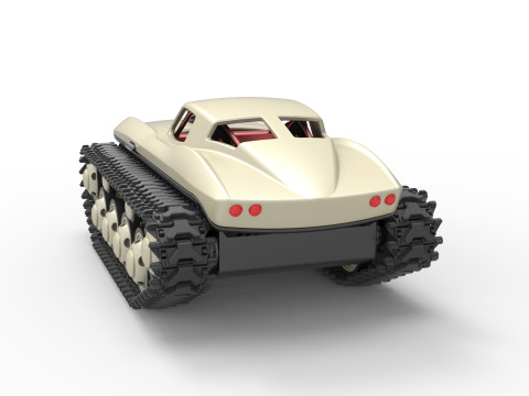 Vintage Monster tank Version 7 Scale 1 to 25 3D प्रिंट मॉडल