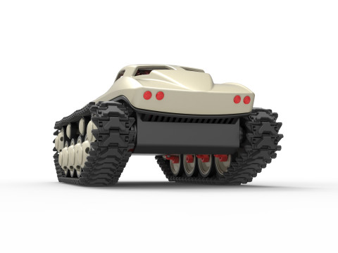 Vintage Monster tank Version 7 Scale 1 to 25 3D प्रिंट मॉडल