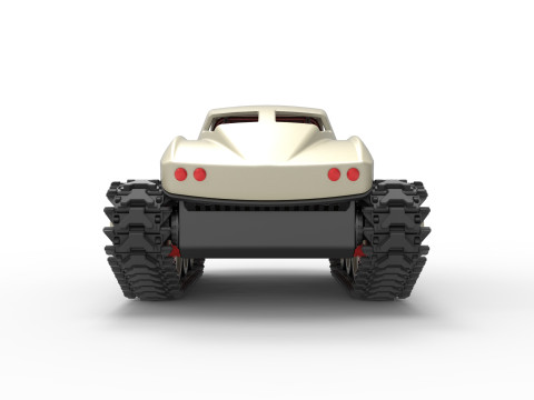 Vintage Monster tank Version 7 Scale 1 to 25 3D प्रिंट मॉडल