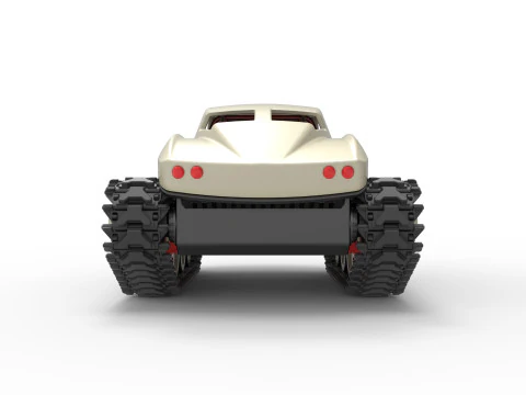 Carro armato Monster vintage versione 7 scala da 1 a 25 Modello di stampa 3D